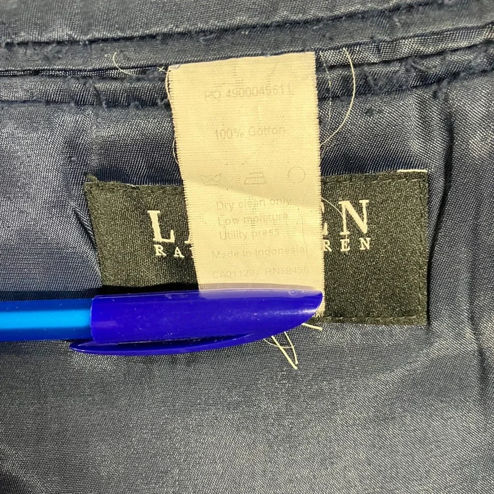 Ralph‎ Lauren Black Label Blazer Sport Coat Men 44 Slim Blue Textured 2 Button